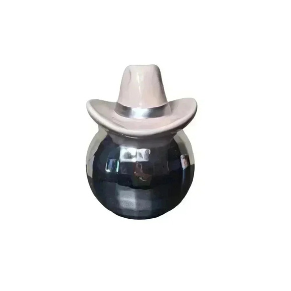 RARE Disco Ball Cookie Jar w/ Pink Cowgirl Cowboy Hat ceramic 10" NEW - Picture 1 of 6